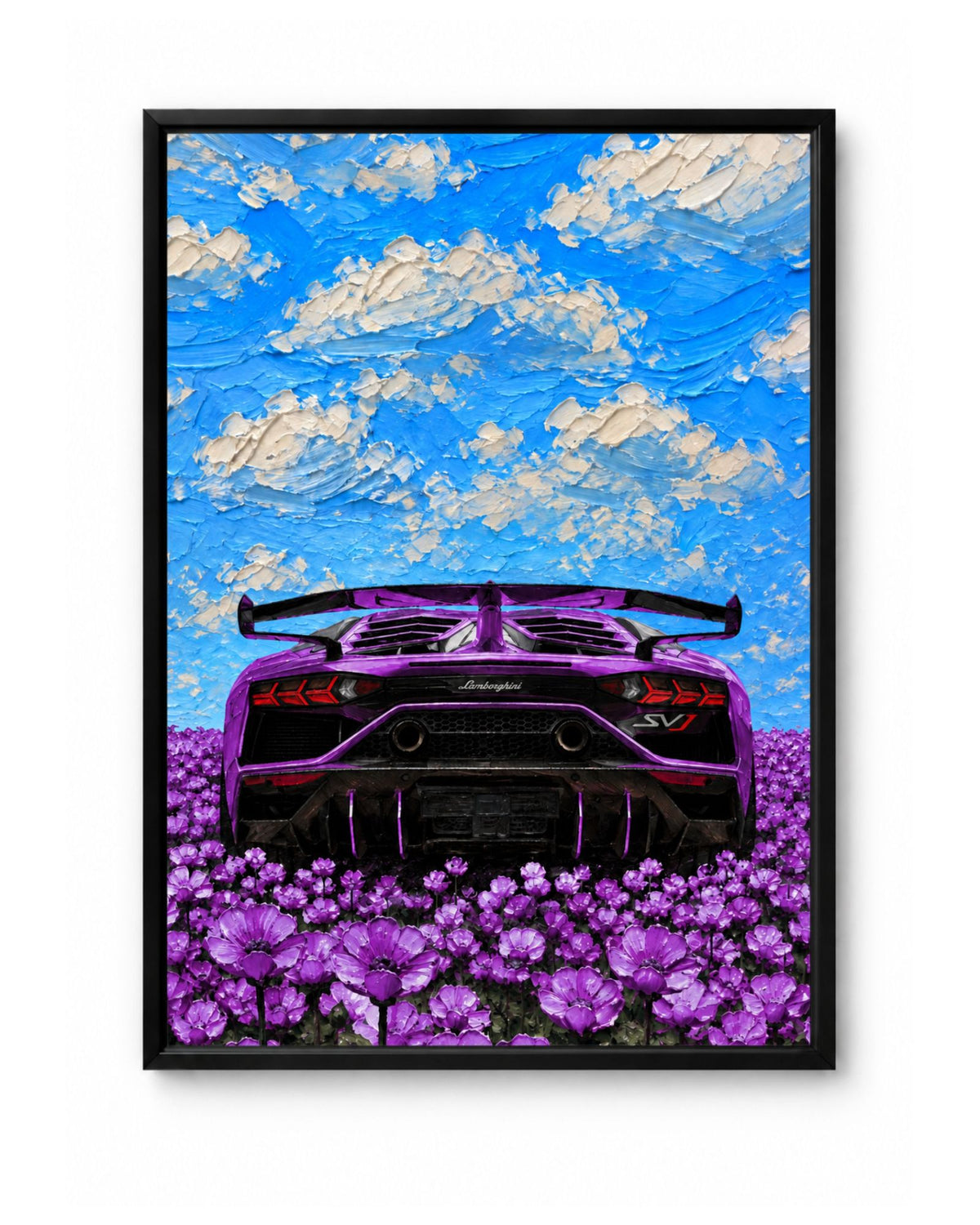 Flower Bull – Lamborghini Aventador SVJ violet