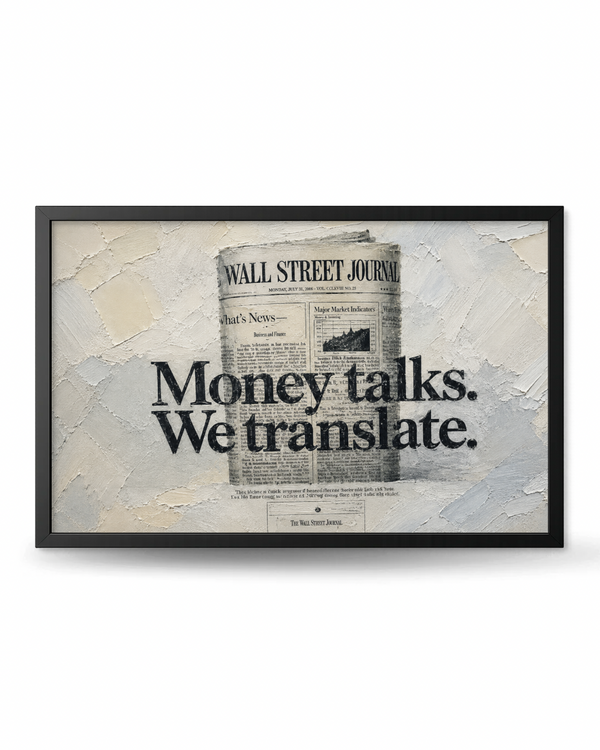 Money Talks, We Translate