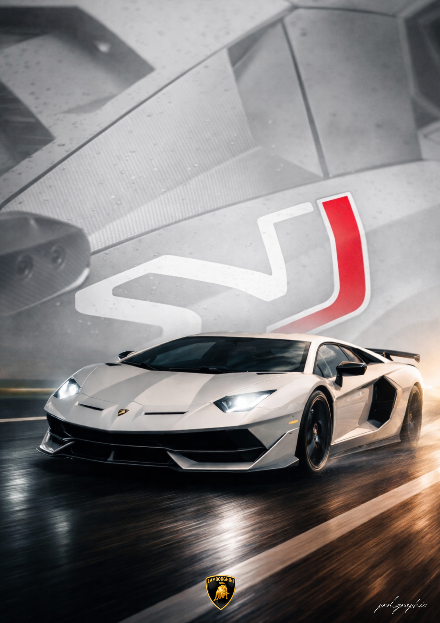 Affiche 100% personnalisée Lamborghini SVJ