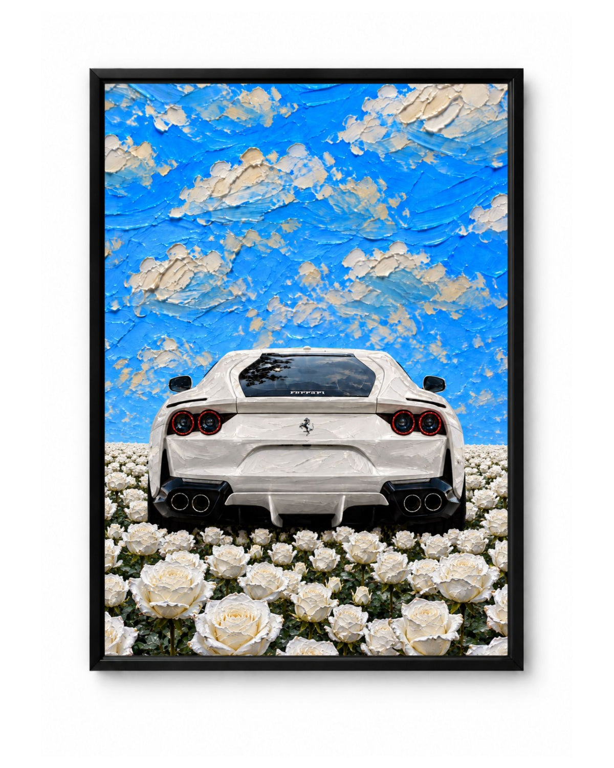 Ferrari Roses – Ferrari 812 blanc