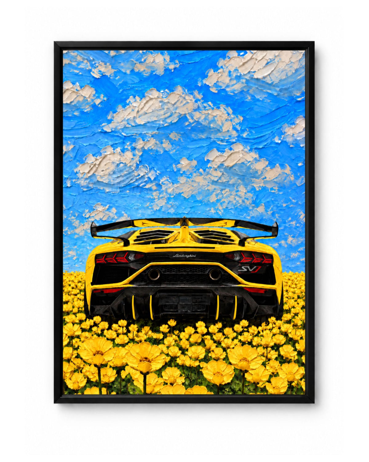 Flower Bull – Lamborghini Aventador SVJ jaune