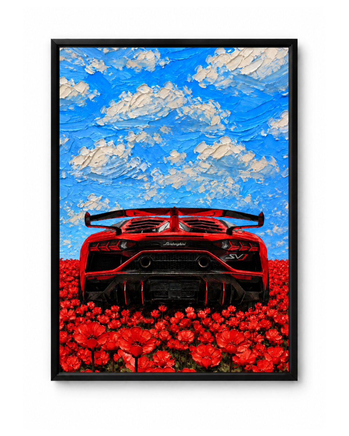 Flower Bull – Lamborghini Aventador SVJ rouge